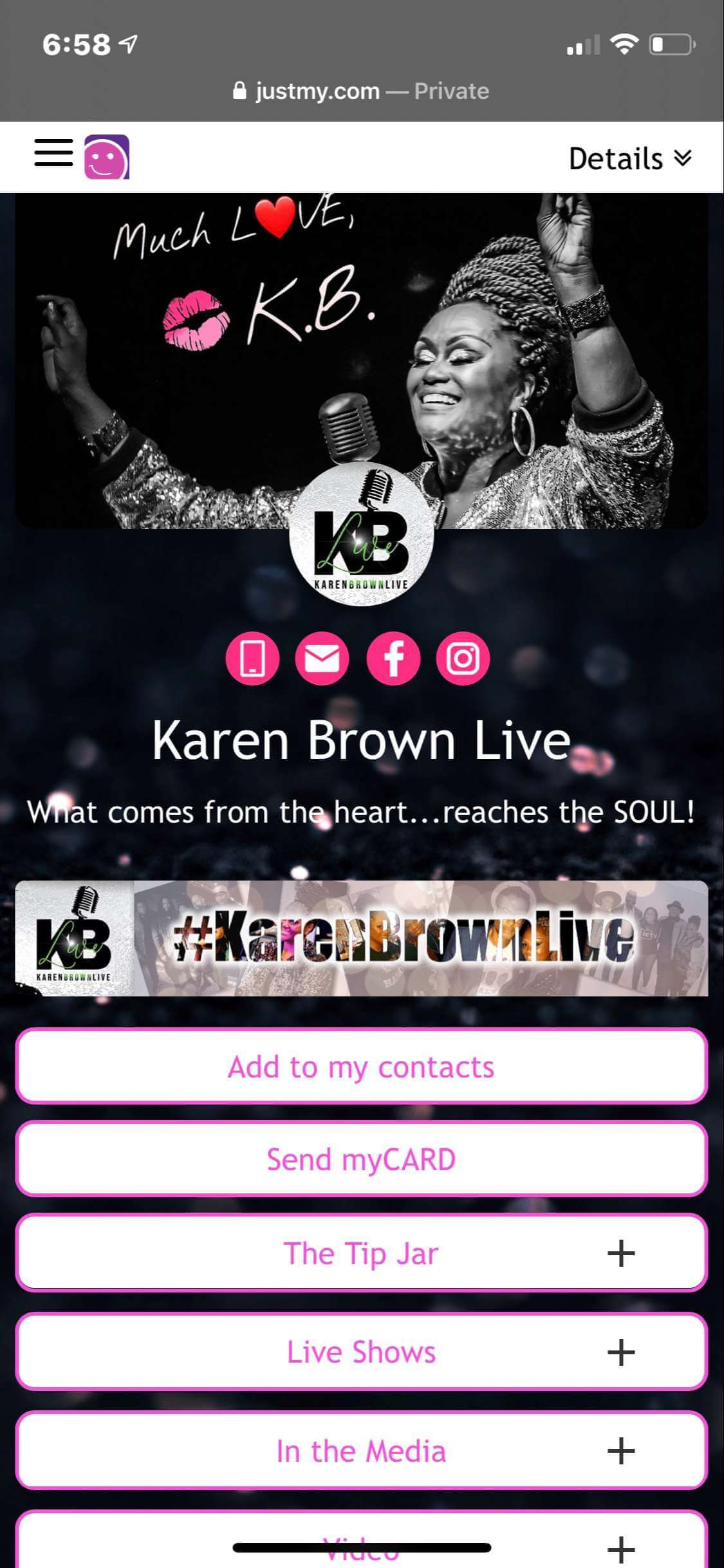 #grabmyCARD  Karen Brown Live
